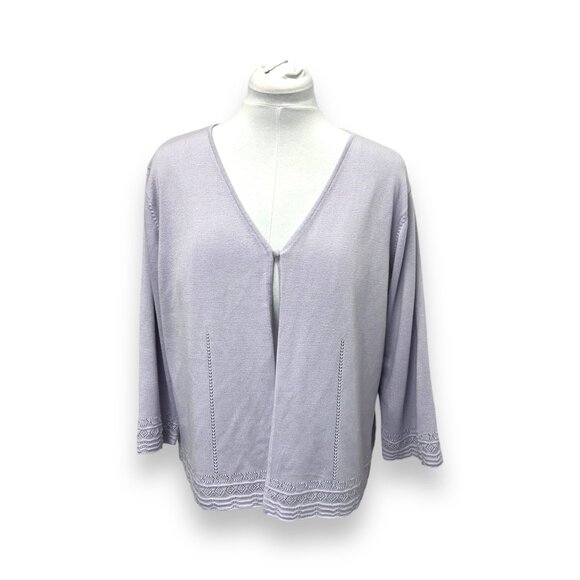 Norton McNaughton Vintage Women’s Single Button Lavender Cardigan Sweater XL - Picture 1 of 8